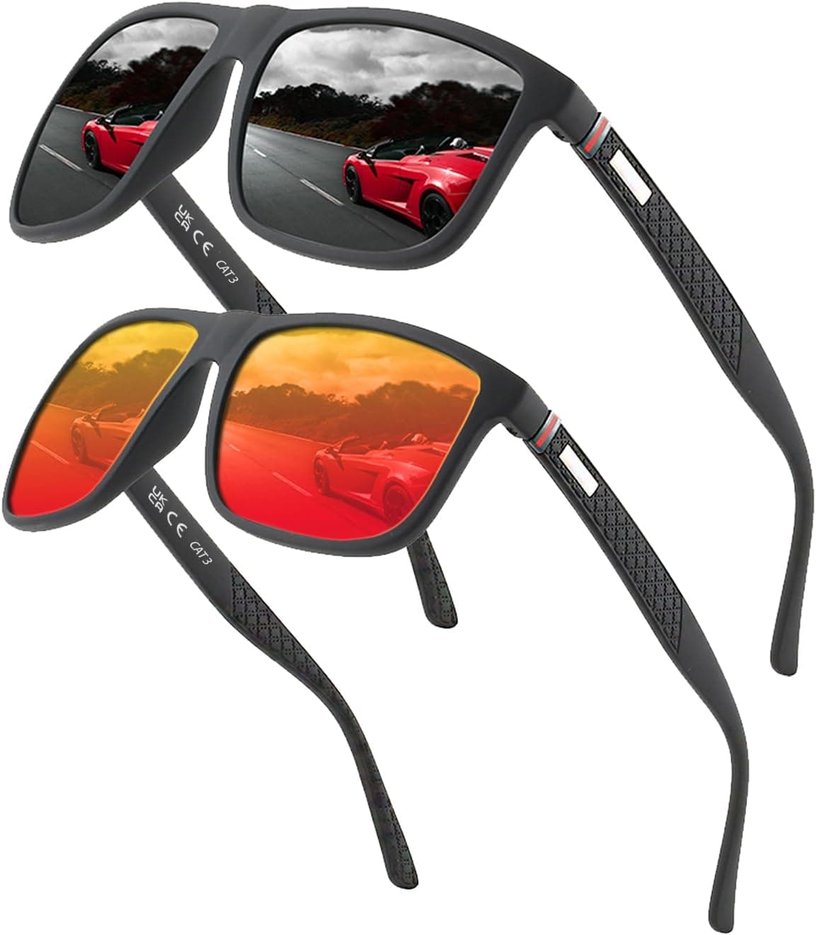 Perfectmiaoxuan Polarized sunglasses for men/women; Vintage/classic/elegant light frame; HD pilot lenses; Golf/driving/fishing/travel Eyewear