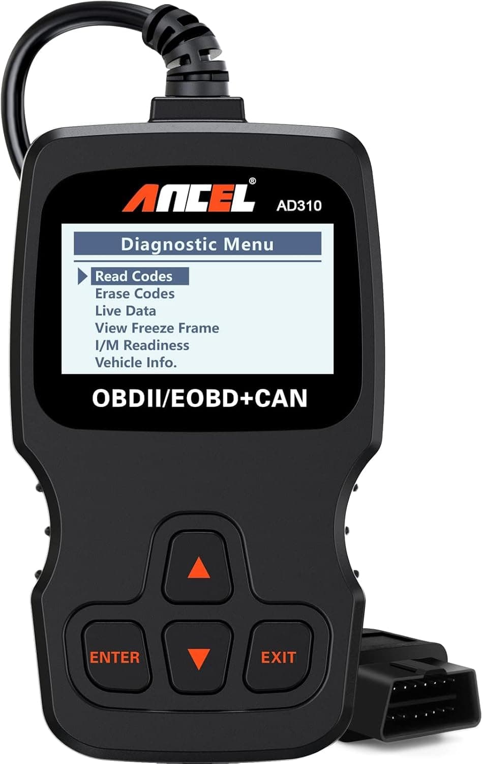 ANCEL AD310 OBD2 Code Reader OBD2 Scanner Universal Car Engine Fault Code Reader, Car Diagnostic Tool for Most OBD Vehicles since 1996 & Newer (Black)