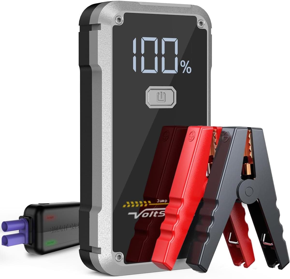 Booster Avviamento Auto, Avviatore di emergenza, 5000A Avviatore Emergenza per Auto Fino a 7.0L Benzina o 5.5L Diesel, 12V Jump Starter, Uscita USB Rapida, Torcia a LED
