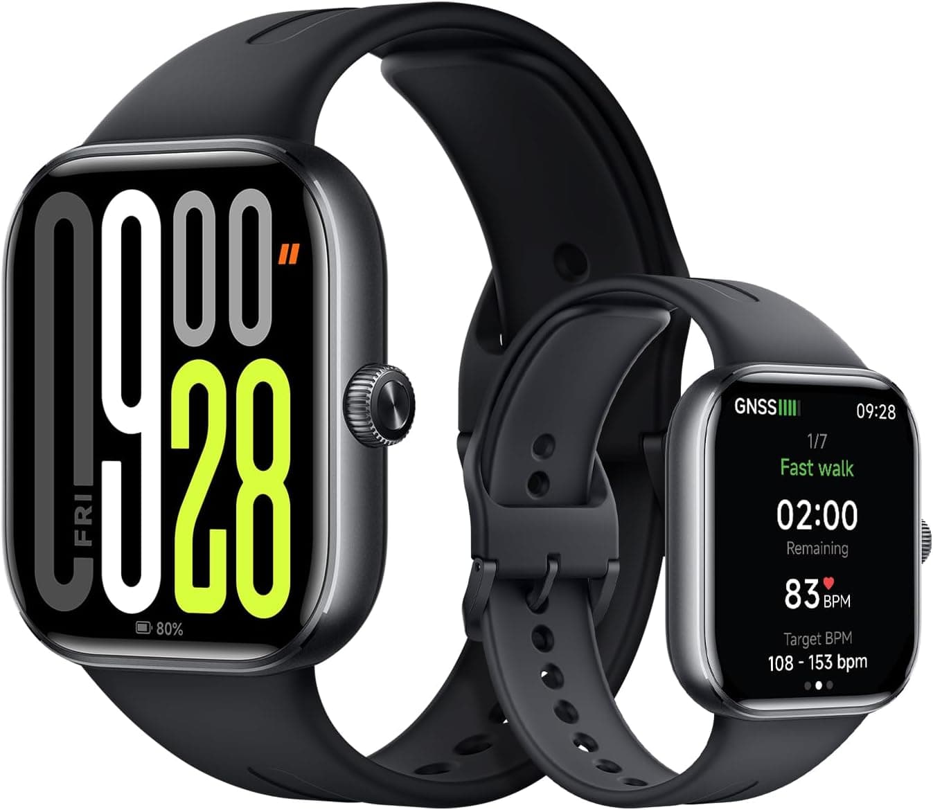 XIAOMI Redmi Watch 5, Smartwatch con display AMOLED 2.07", Chiamate Bluetooth, Autonomia 24 giorni, Resistenza Acqua 5 ATM, Monitoraggio Frequenza Cardiaca e SpO2, Sistema GNSS integrato, Nero