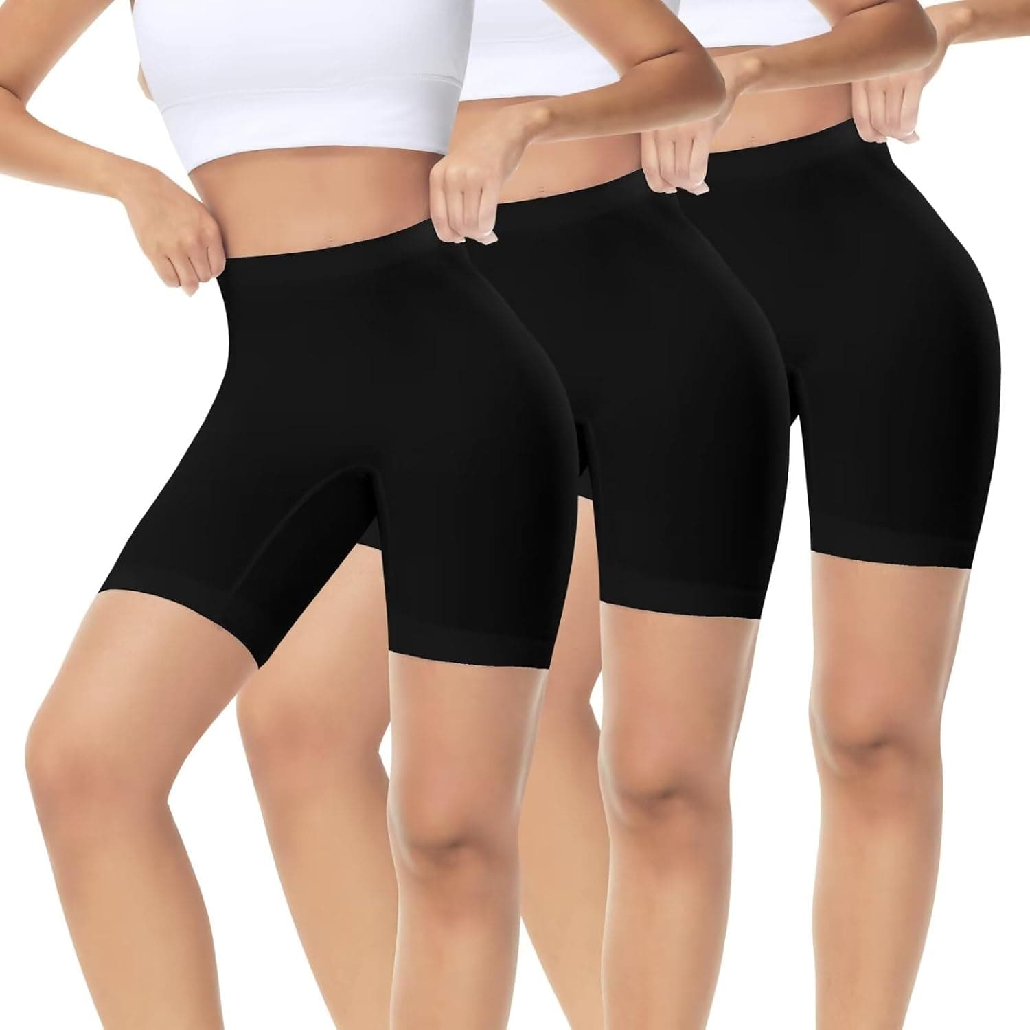 Pantaloncini Ciclismo Donna Estivi Leggins Sportivi Corti Shorts Ciclista Ciclisti Fitness Pacco da 3