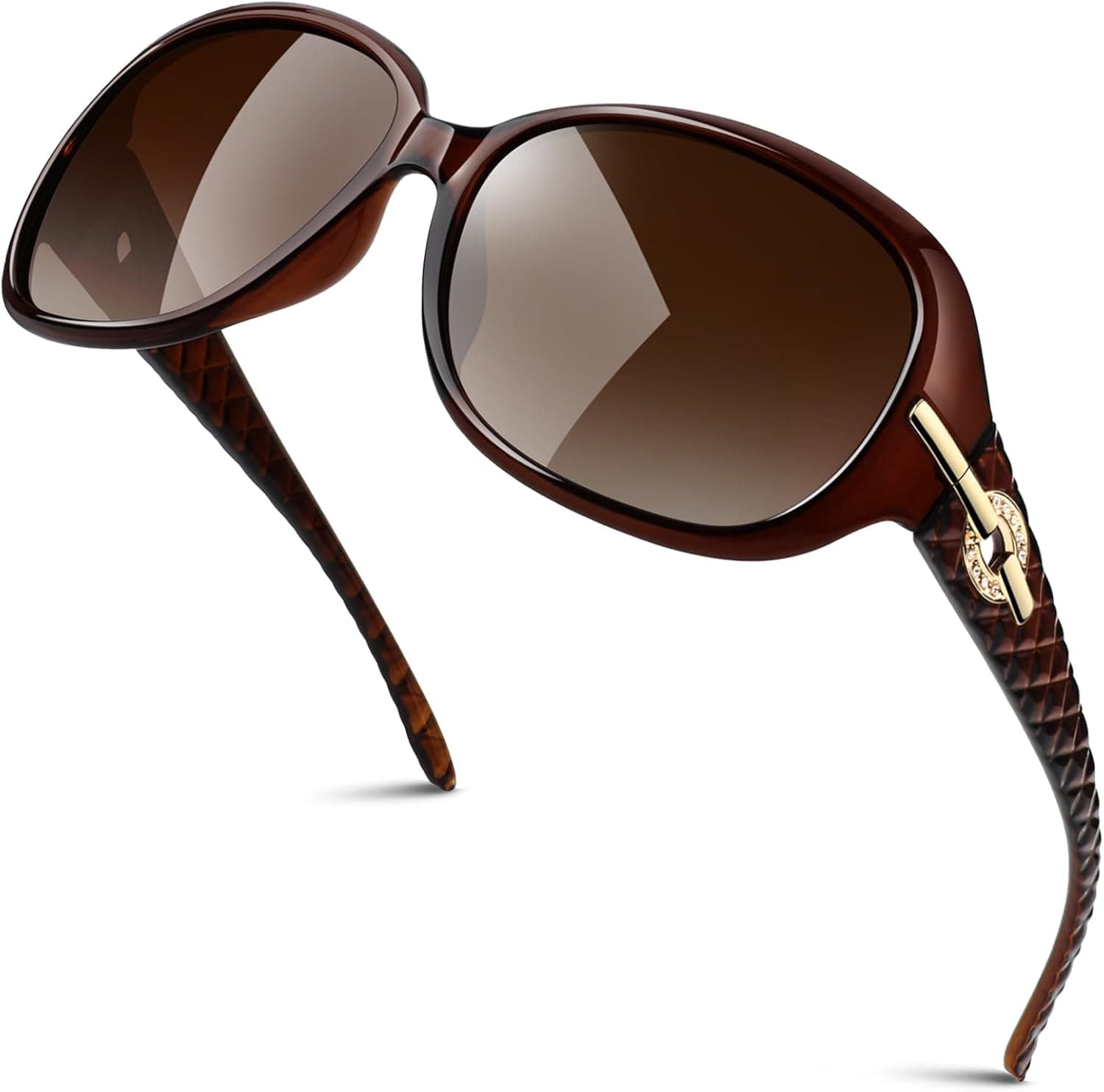 GQUEEN Oversized Polarised Sunglasses Womens Ladies UV400 Protection Vintage Fashion Trendy Sunglasses