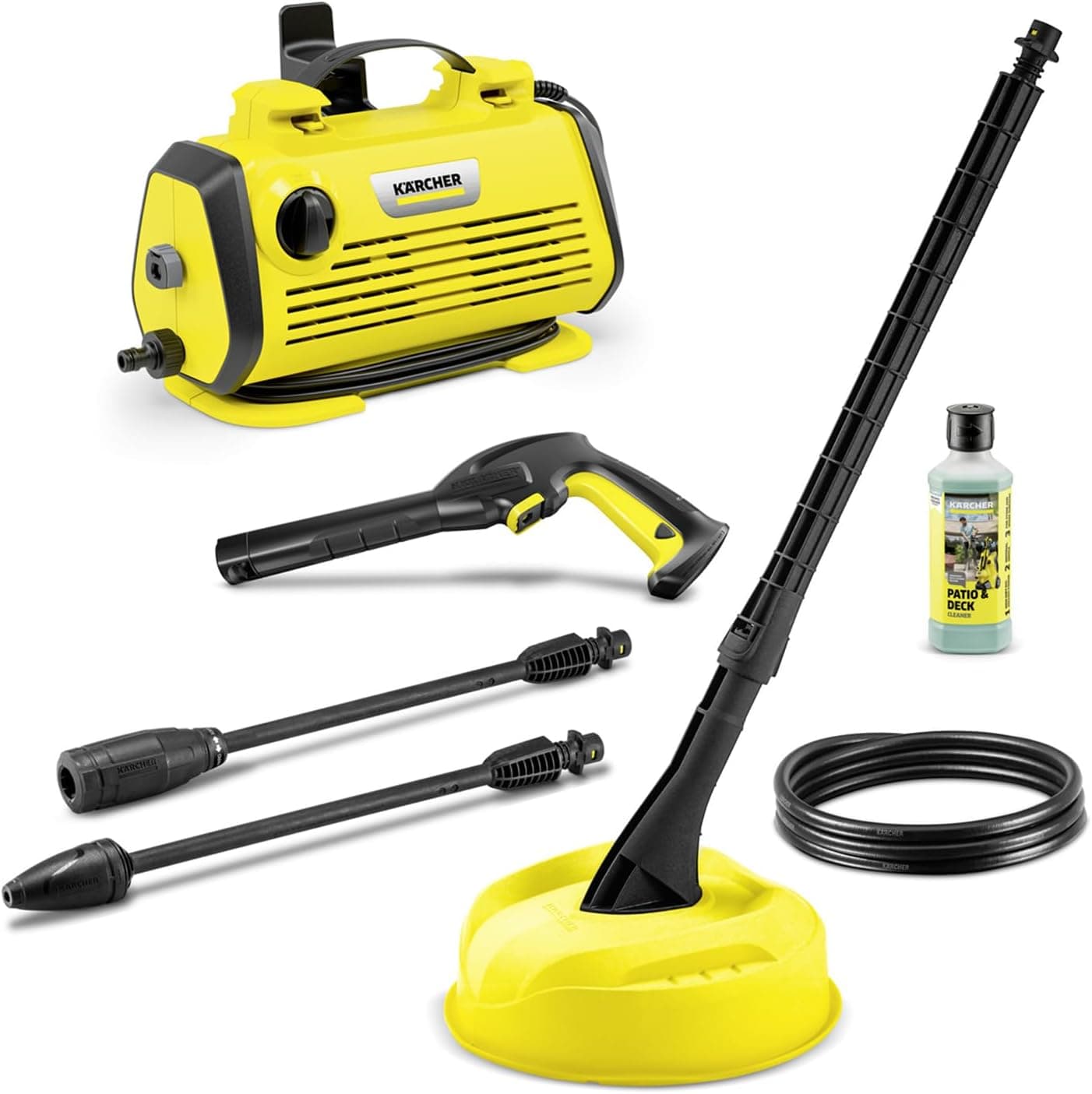 Kärcher Hidrolimpiadora K 3 Horizontal Plus Home, presión: 120 bar, caudal: 380 l/h, rendimiento: 25 m²/h, filtro agua, 6,1kg, pistola y manguera de alta presión, boquilla turbo, lanza, kit para hogar