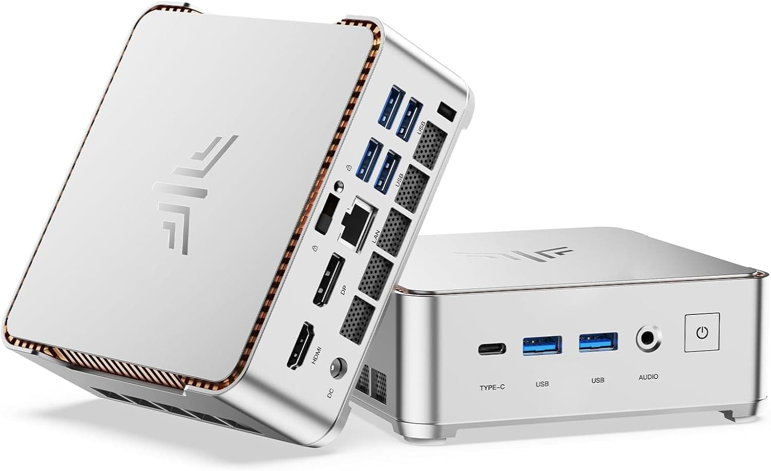 NiPoGi Hyper H2 Mini PC Ιntel Core i5-14450HX(Stärker als i7-12650H/1185G7, 3-Jahren-Garantie), 16 GB DDR4 512 GB M.2 NVMe SSD Mini Desktop Computer W-11 Pro für Büro/Schule/Heim, 4K Triple Display.