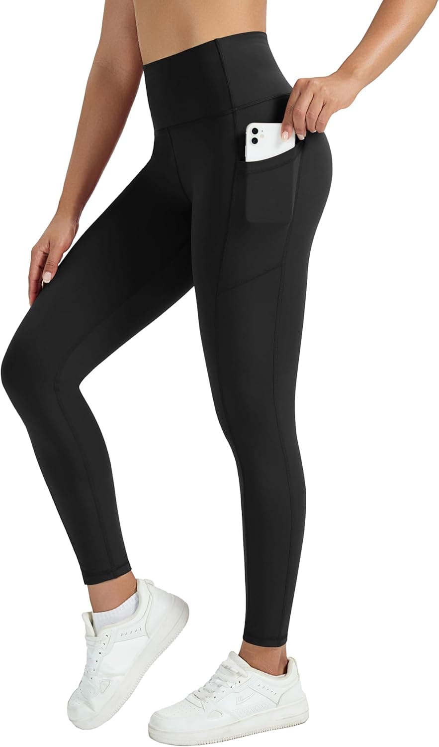 Sport Leggings Damen mit Tasche - High Waist Sporthose Damen Gym Leggings Laufhose für Sport Gym Yoga