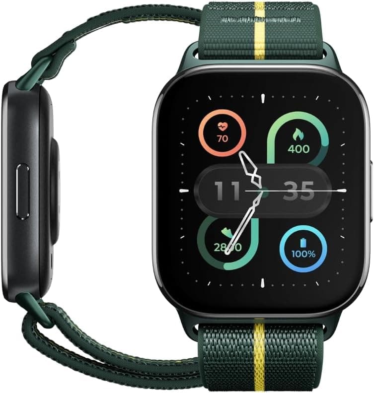 Motorola Moto Watch fit (Fitness-Funktionen, Moto-AI-Steuerung, 1,9"-OLED-Display, Gorilla Glass 3, IP68, bis zu 16 Tagen Akku-Power, BT, 32 MB/256 MB, Android) Trekking Green