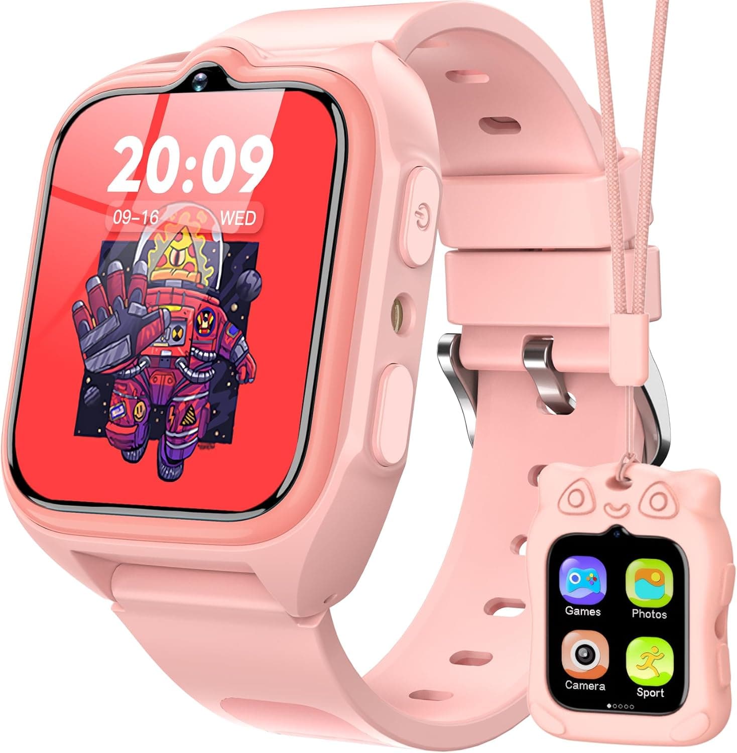 Blackview Smartwatch per Bambini, 1.75 inch TFT Smartwatch 30 Giochi, Sveglia, Fotocamera Touch HD, Video, Lettore Musicale, Contapassi, Torcia, Smartwatch per Bambini con Schermo Touch per Bambini