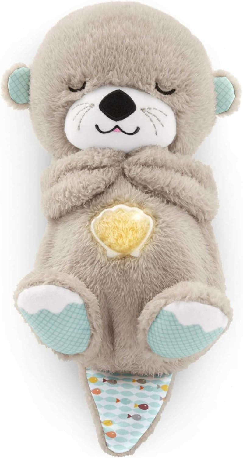 Fisher-Price Lontra Coccola & Relax - Carillon Neonati Succhietto con Movimento Respirazione - Luci e Suoni - Scoperte Sensoriali - Regalo per Neonati da 0+ Mesi, FXC66