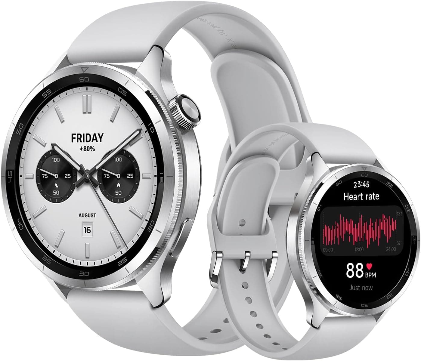 XIAOMI Watch S4, con corona rotante, ghiera Intercambiabile, schermo AMOLED da 36mm, fino a 15 giorni di autonomia, monitoraggio salute, HyperOS 2.0, 150+ modalità sportive, NFC, Android&iOS, Argento