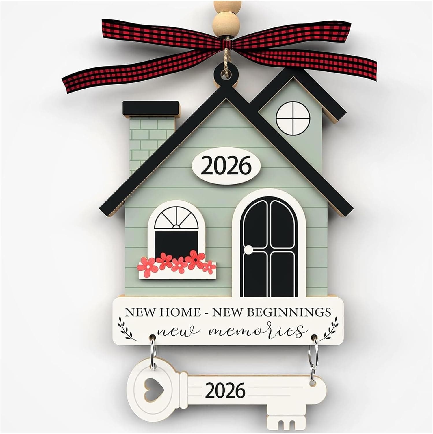 New Home Gifts Ornament 2026 House Warming Gifts Wooden Hanging Houses New Home Housewarming Presents Homes for Couple Keepsake for First Homes Beginnings for Women Family Friends Gift Ideas