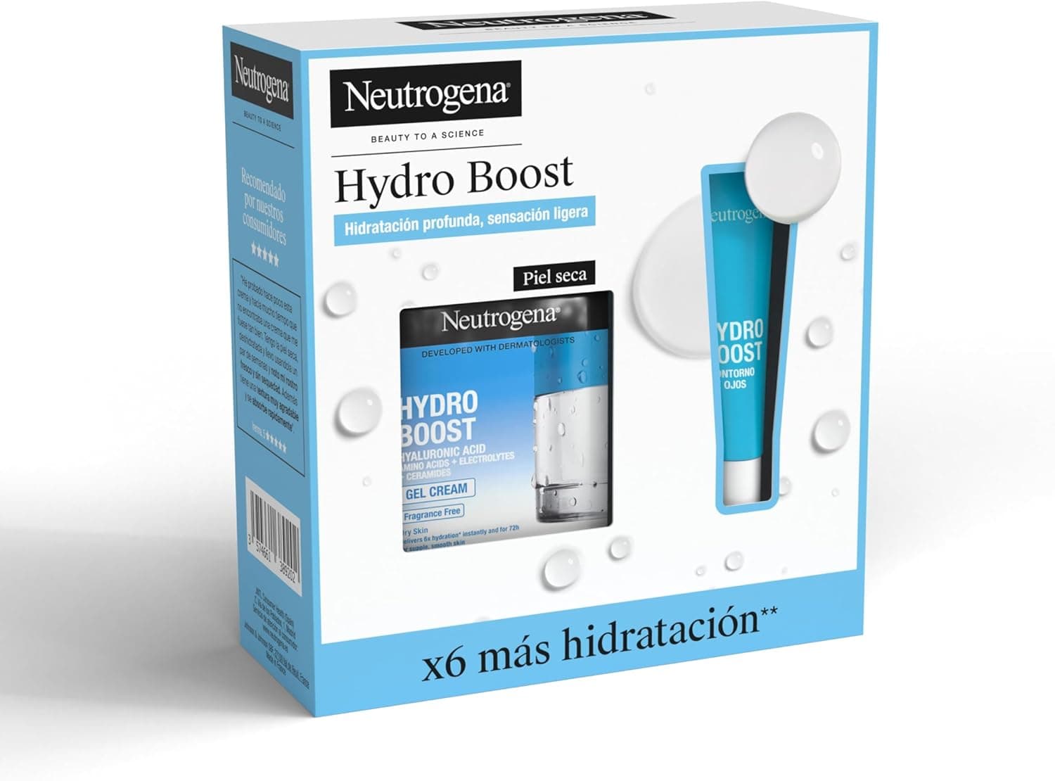 Neutrogena Rutina Hydro Boost, pack con Crema Gel Hydro Boost (50 ml) y Contorno de Ojos Anti-Fatiga (15 ml) de regalo, set de regalo para una hidratación intensa 24 horas con Ácido Hialurónico