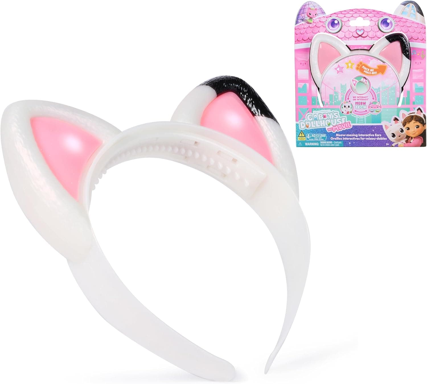 Gabby's Dollhouse: The Movie, Meow-mazing Interactive Ears, Hairband with Lights, Sounds and 3 Modes of Play, Kids Toys for Girls and Boys Ages 3 and Up