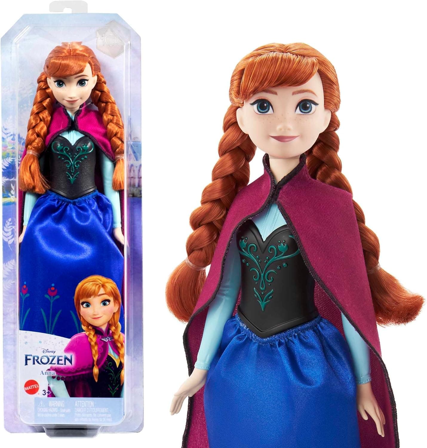 Mattel Disney Frozen 2 Anna viajera Muñeca con look de viaje, juguete +3 años (HLW49)